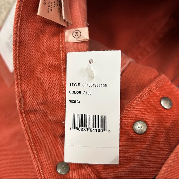 GRLFRND The Karolina Jeans Women’s 24 Button Fly Red Skinny High Rise New NWT - Picture 12 of 12